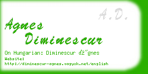agnes diminescur business card